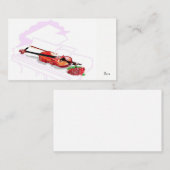 Visitenkarten-Geige innerhalb des Klaviers Visitenkarte (Vorne/Hinten)