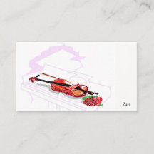 Visitenkarten-Geige innerhalb des Klaviers