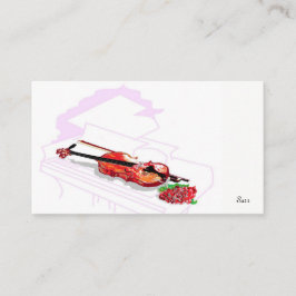 Visitenkarten-Geige innerhalb des Klaviers Visitenkarte