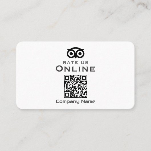 Visitenkarten Geschäft Bewertungs-QR-Display Visitenkarte (Vorderseite)