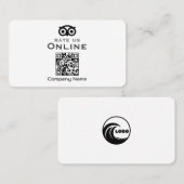 Visitenkarten Geschäft Bewertungs-QR-Display Visitenkarte (Vorne/Hinten)