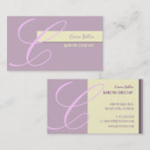 Visitenkarten, Girl-Girl-Monogramm in Litauen Visitenkarte (Vorne/Hinten)