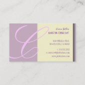 Visitenkarten, Girl-Girl-Monogramm in Litauen Visitenkarte (Rückseite)