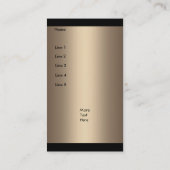 Visitenkarten-Glamour-Kaffee Visitenkarte (Rückseite)