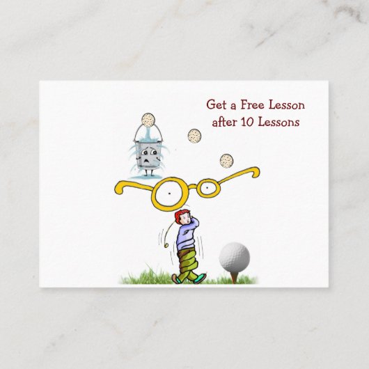 Visitenkarten, Golfunterricht Visitenkarten Visitenkarte (Rückseite)