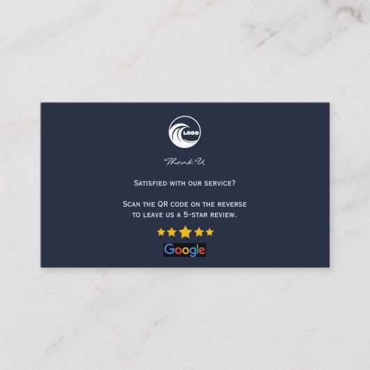 Visitenkarten Google Bewertungen QR-Code-Link Visitenkarte (Vorderseite)