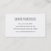 Visitenkarten Grey Modern CEO Company Visitenkarte (Rückseite)