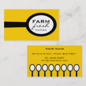 Visitenkarten > großer Löffel [Gelb: Schwarzes] Visitenkarte (Vorne/Hinten)