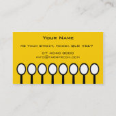 Visitenkarten > großer Löffel [Gelb: Schwarzes] Visitenkarte (Rückseite)