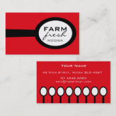 Visitenkarten > großer Löffel [Rot: Schwarzes] Visitenkarte (Vorne/Hinten)