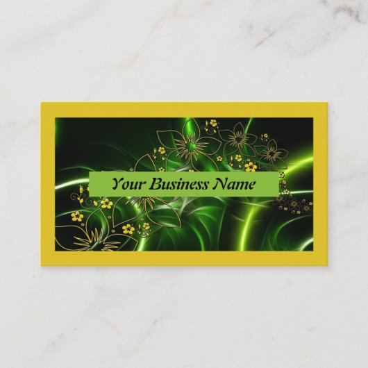 Visitenkarten grün gelb modern visitenkarte (Vorderseite)