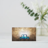 Visitenkarten Grunge Blue Auto Visitenkarte (Stehend Vorderseite)