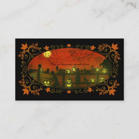 Visitenkarten Halloweens themenorientierte Visitenkarte (Vorderseite)