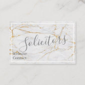 Visitenkarten - handliche Textilien Gold Venen Visitenkarte (Rückseite)