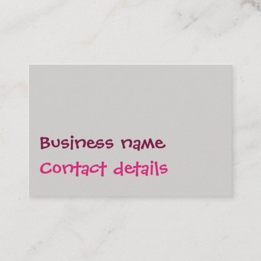 Visitenkarten - hausgemachte Cupcake's & Cookies Visitenkarte (Rückseite)