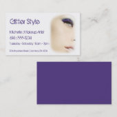 Visitenkarten:: Hübsche Dame Eyeshadow/Make-up Visitenkarte (Vorne/Hinten)