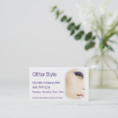 Visitenkarten:: Hübsche Dame Eyeshadow/Make-up Visitenkarte (Stehend Vorderseite)