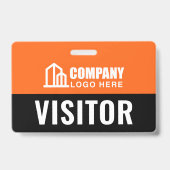 Visitenkarten-ID-Logo-Konstruktion Orange Custom Ausweis (Vorderseite)