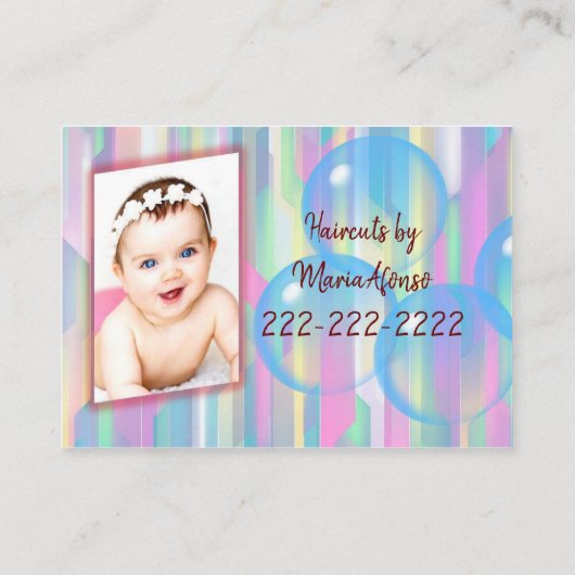 Visitenkarten, Kinderhaare, Visitenkarten Visitenkarte (Rückseite)