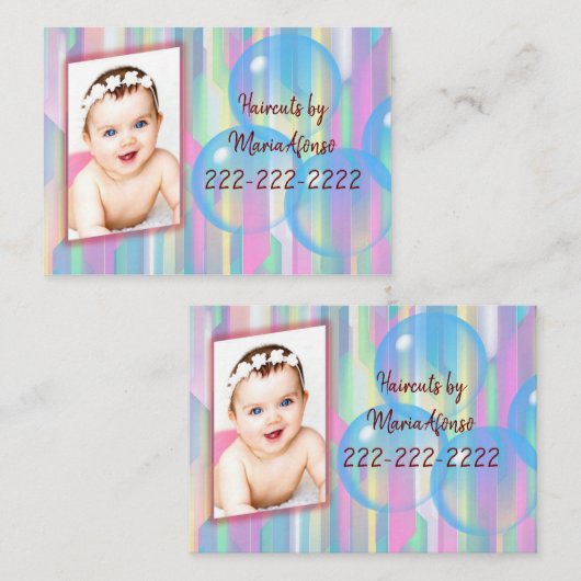 Visitenkarten, Kinderhaare, Visitenkarten Visitenkarte (Vorne/Hinten)