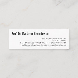Visitenkarten Klassisch Mini Visitenkarte