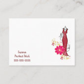 Visitenkarten, Kleidermacher, Seamstress Visitenkarte (Rückseite)