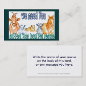 Visitenkarten, kundengerechte Haustierrettung Visitenkarte (Vorne/Hinten)