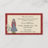 Visitenkarten:: Land-Farmmädchen u. Tiere Visitenkarte (Rückseite)