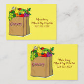 Visitenkarten, Lebensmittelkarten Visitenkarte (Vorne/Hinten)