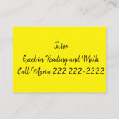 Visitenkarten, Lerndienste Lesen und Mathematik Visitenkarte (Rückseite)