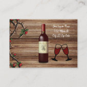 Visitenkarten, Liquor Store Visitenkarte (Rückseite)