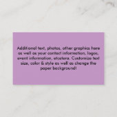 Visitenkarten - Mädchen in einem Martini, Lil Rot Visitenkarte (Rückseite)