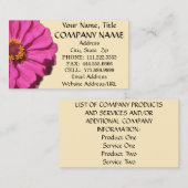 Visitenkarten - Magenta Zinnia Visitenkarte (Vorne/Hinten)