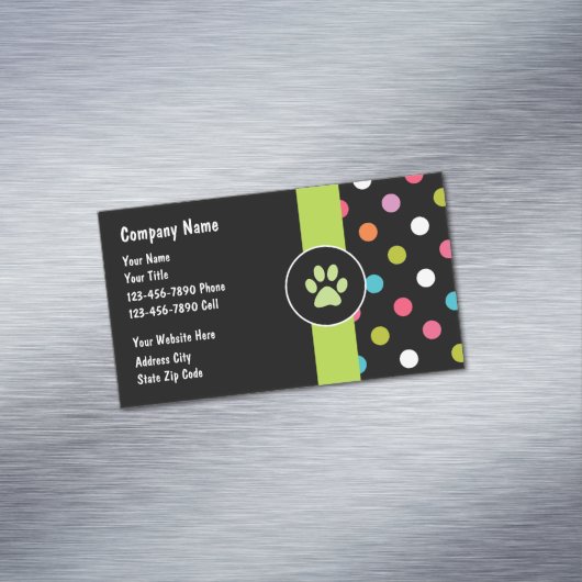 Visitenkarten-Magnet für Haustiere Magnetische Visitenkarte (Beispiel)