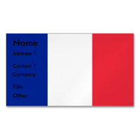 Visitenkarten-Magnet mit der Flagge Frankreichs