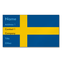 Visitenkarten-Magnet mit der Flagge Schwedens