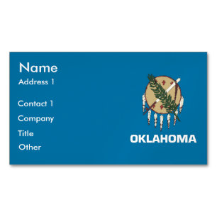 Visitenkarten-Magnet mit der Flagge von Oklahoma Magnetische Visitenkarte