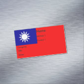 Visitenkarten-Magnet mit Fahne aus Taiwan Magnetische Visitenkarte (Beispiel)