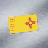 Visitenkarten-Magnet mit Fahne in New Mexico Magnetische Visitenkarte (Beispiel)