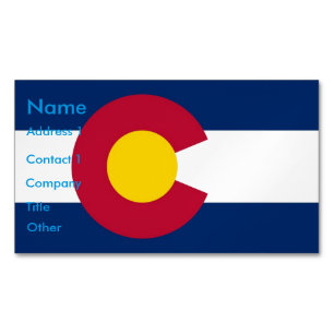 Visitenkarten-Magnet mit Flag Colorado Magnetische Visitenkarte
