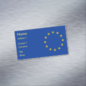 Visitenkarten-Magnet mit Flag der europäischen Gew Magnetische Visitenkarte (Beispiel)