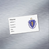 Visitenkarten-Magnet mit Flag von Massachusetts Magnetische Visitenkarte (Beispiel)
