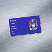 Visitenkarten-Magnet mit Flag von Michigan Magnetische Visitenkarte (Beispiel)
