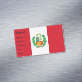 Visitenkarten-Magnet mit Flag von Peru Magnetische Visitenkarte (Beispiel)