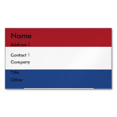 Visitenkarten-Magnet mit Flagge der Niederlande Magnetische Visitenkarte (Vorderseite)