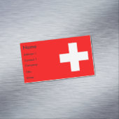 Visitenkarten-Magnet mit Flagge der Schweiz Magnetische Visitenkarte (Beispiel)