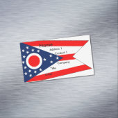 Visitenkarten-Magnet mit Flagge des Ohio-Staat Magnetische Visitenkarte (Beispiel)