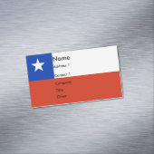 Visitenkarten-Magnet mit Flagge für den Chile Magnetische Visitenkarte (Beispiel)