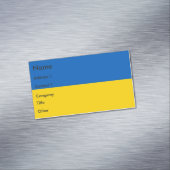 Visitenkarten-Magnet mit Flagge in der Ukraine Magnetische Visitenkarte (Beispiel)