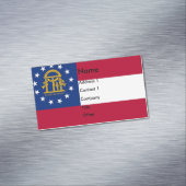 Visitenkarten-Magnet mit Flagge in Georgien Magnetische Visitenkarte (Beispiel)